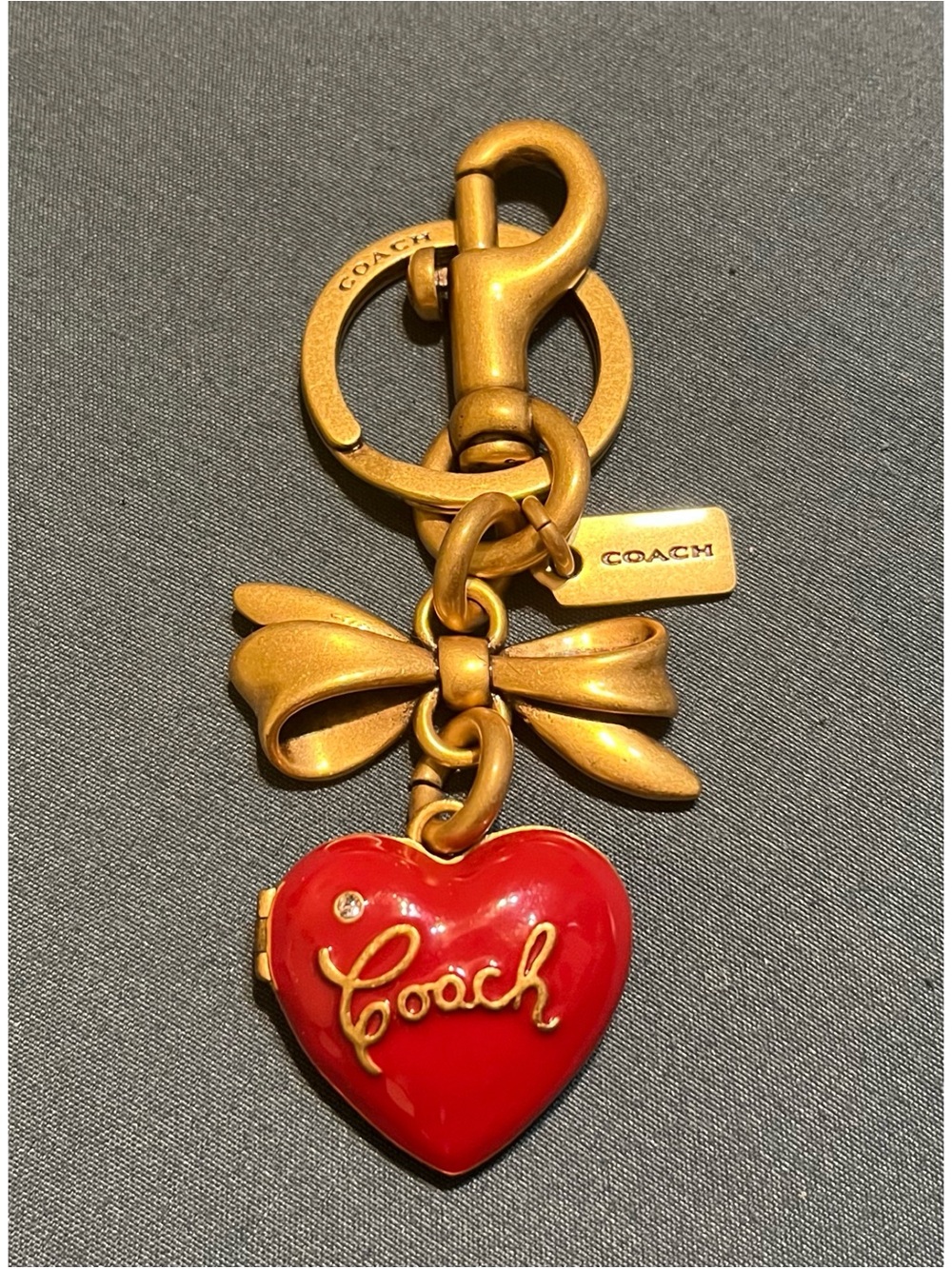 Coach Heart Locket Bag Charm!